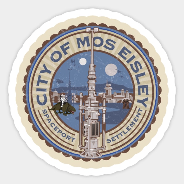 City of Mos Eisley Sticker by MindsparkCreative